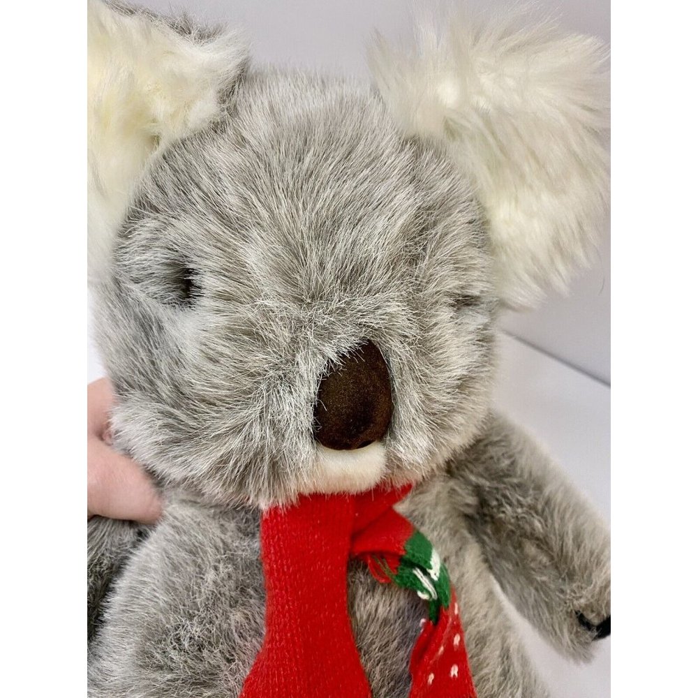 Animal Toys Brand 1988 Koala 14” Plush Stuffed‎  Holiday Christmas Scarf Vintage - Picture 5 of 11